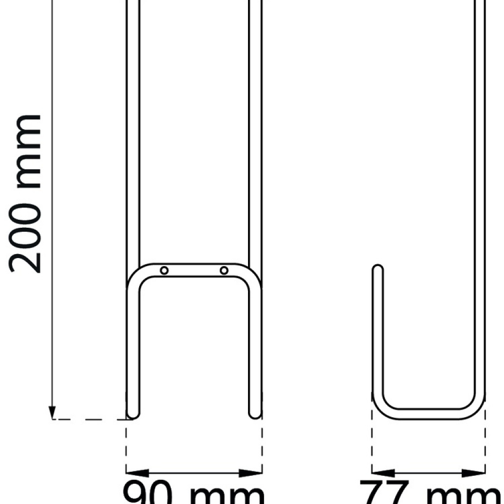 Utility hook, bent, HABO BOOTHOLDER, Steel / Red in the group Storage / Storage room and garage / Utensil holders at SmartaSaker.se (40484)