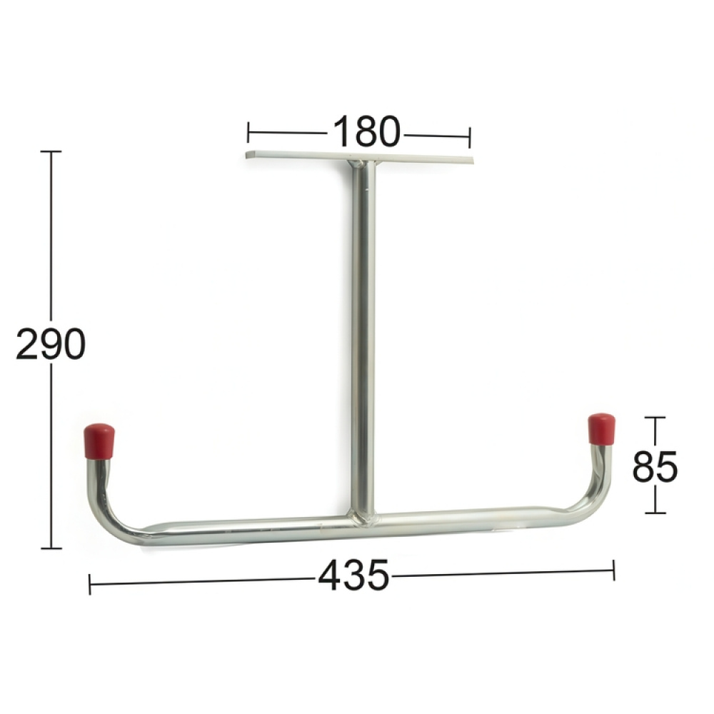 Utility hook, Ceiling, Double, 45cm, HABO, Steel in the group Storage / Storage room and garage / Utensil holders at SmartaSaker.se (40486)