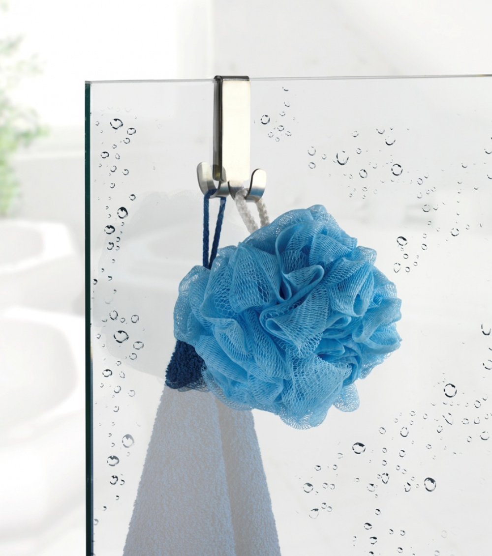 Double hook for shower walls, 8 mm, VIESTE, Matt Stainless Steel in the group Storage / Bathroom storage at SmartaSaker.se (40488)