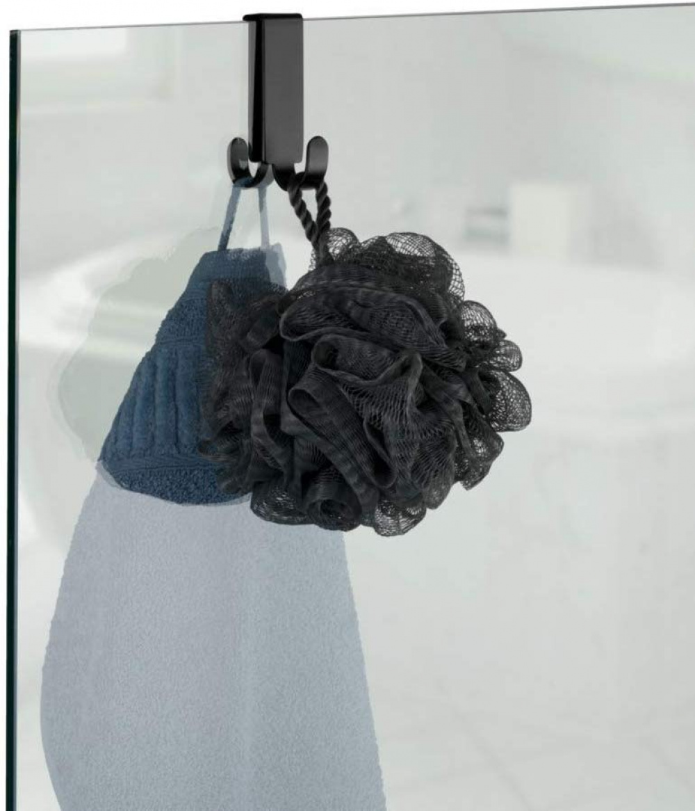 Double hook for shower walls, 8 mm, VIESTE, Black in the group Storage / Bathroom storage at SmartaSaker.se (40490)