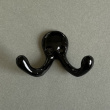 Double hook in metal, EXMEZ, 6,5 cm, Black Double hook in metal, EXMEZ, 6,5 cm, Black