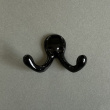 Double hook in metal, EXMEZ, 6,5 cm, Black Double hook in metal, EXMEZ, 6,5 cm, Black