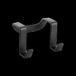 Double Hook in metal, Over cabinet door, GALILEO LAVA, Black Double Hook in metal, Over cabinet door, GALILEO LAVA, Black