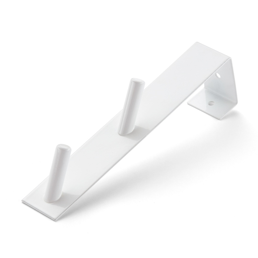 Double hook over door, Metal, GANCHO DOBLE, 3 x 4 x H 18 cm, White in the group Storage / Bedroom storage / Over door hooks at SmartaSaker.se (40500)