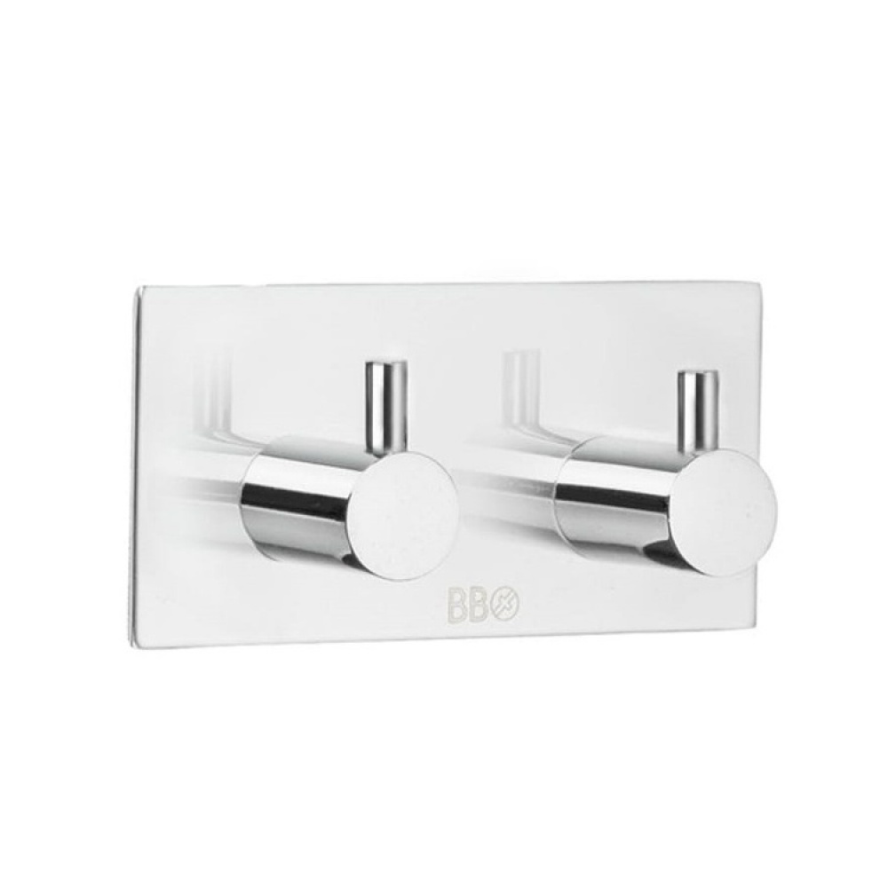 Double hook, Self-adhesive, Square, BESLAGSBODEN, 9 x H 4,5 cm in the group Storage / Bathroom storage at SmartaSaker.se (40501)