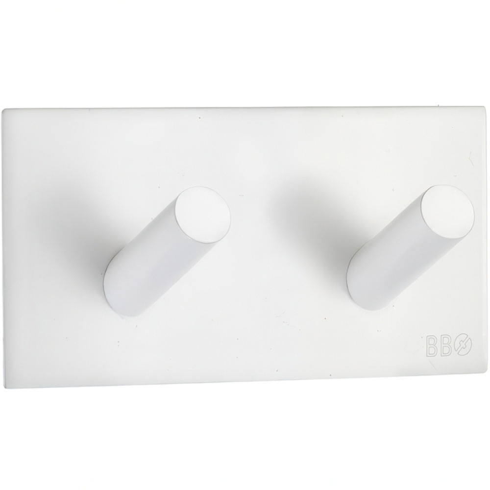 Double hook, Self-adhesive, Square, BESLAGSBODEN, 9 x H 4,5 cm in the group Storage / Magnets and adhesives / Self-adhesive hooks at SmartaSaker.se (40502)