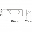 Double hook, Self-adhesive, Square, HABO EDGE, 12 x H 5 cm