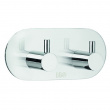 Double hook, Self-adhesive, Round, BESLAGSBODEN, 9 x H 4,8 cm