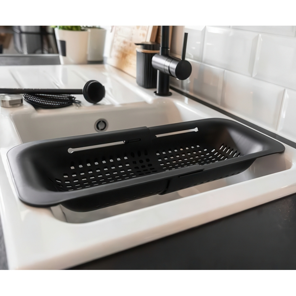 Colander , Over Sink, OUTDOOR COLANDER, 36,5 ~ 50 x 20x H 7 cm, Black in the group Storage at SmartaSaker.se (40514)