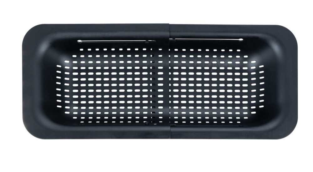 Colander , Over Sink, OUTDOOR COLANDER, 36,5 ~ 50 x 20x H 7 cm, Black in the group Storage / Kitchen storage / Dish racks and sink accessories at SmartaSaker.se (40514)