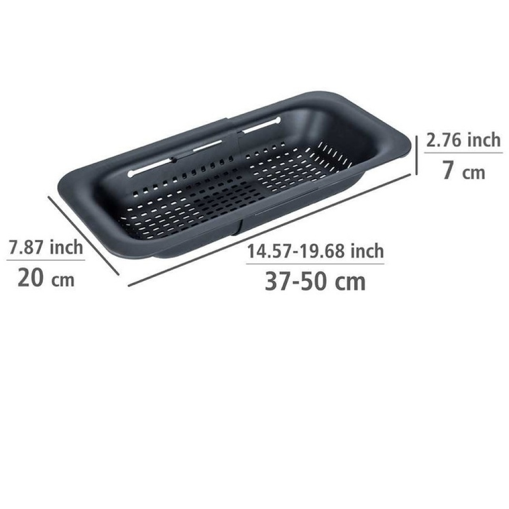 Colander , Over Sink, OUTDOOR COLANDER, 36,5 ~ 50 x 20x H 7 cm, Black in the group Storage at SmartaSaker.se (40514)