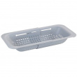 Colander , Over Sink, GREY COLANDER, 36,5 ~ 50 x 20 x H 7 cm, Light Grey