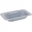 Colander , Over Sink, GREY COLANDER, 36,5 ~ 50 x 20 x H 7 cm, Light Grey