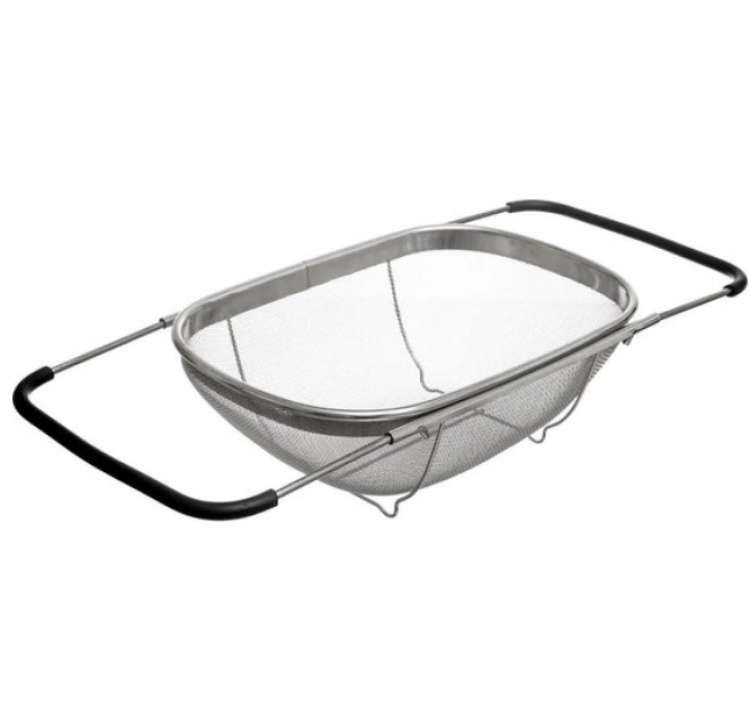 Colander, Over Sink, 5FIVE STEEL STRAINER, 37 x 23 x H 12 cm, Silver in the group Storage / Kitchen storage at SmartaSaker.se (40516)