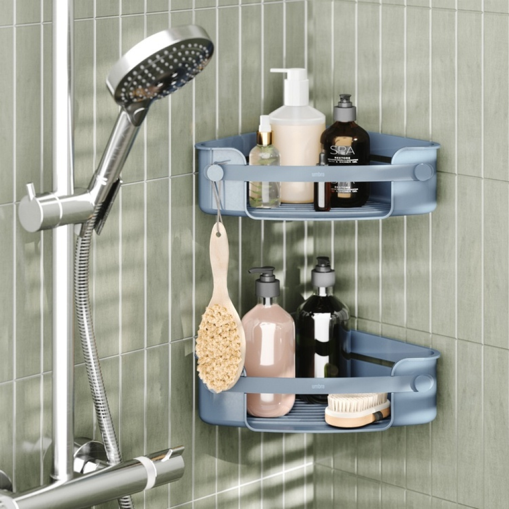 Shower Corner Bin, UMBRA FLEX ADHESIVE, 19 x 30 x H 8 cm in the group Storage / Bathroom storage / Bath and shower caddies at SmartaSaker.se (40519)