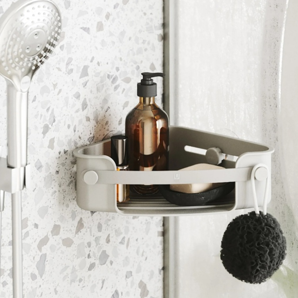 Shower Corner Bin, UMBRA FLEX ADHESIVE, 19 x 30 x H 8 cm in the group Storage / Bathroom storage / Bath and shower caddies at SmartaSaker.se (40519)