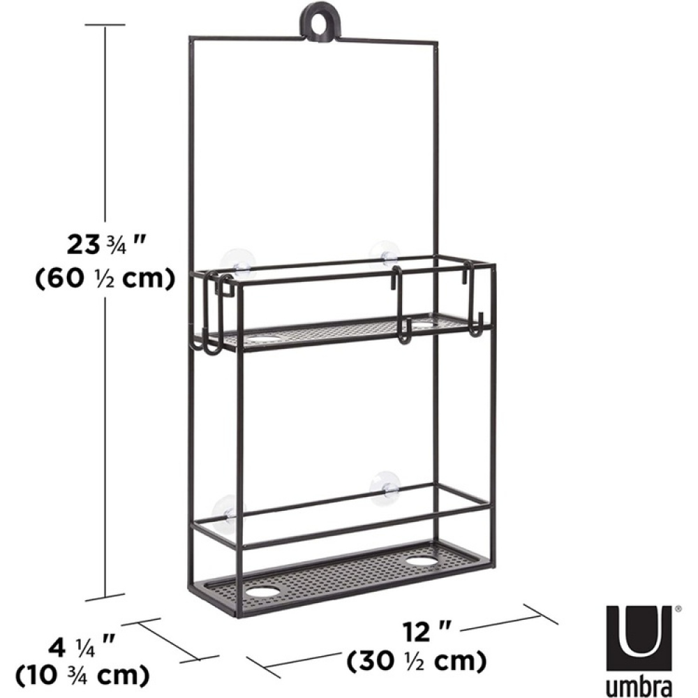 Shower basket in metal,