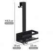 Shower basket in metal, Over door, BRIBANO UNO CADDY, Black Shower basket in metal, Over door, BRIBANO UNO CADDY, Black