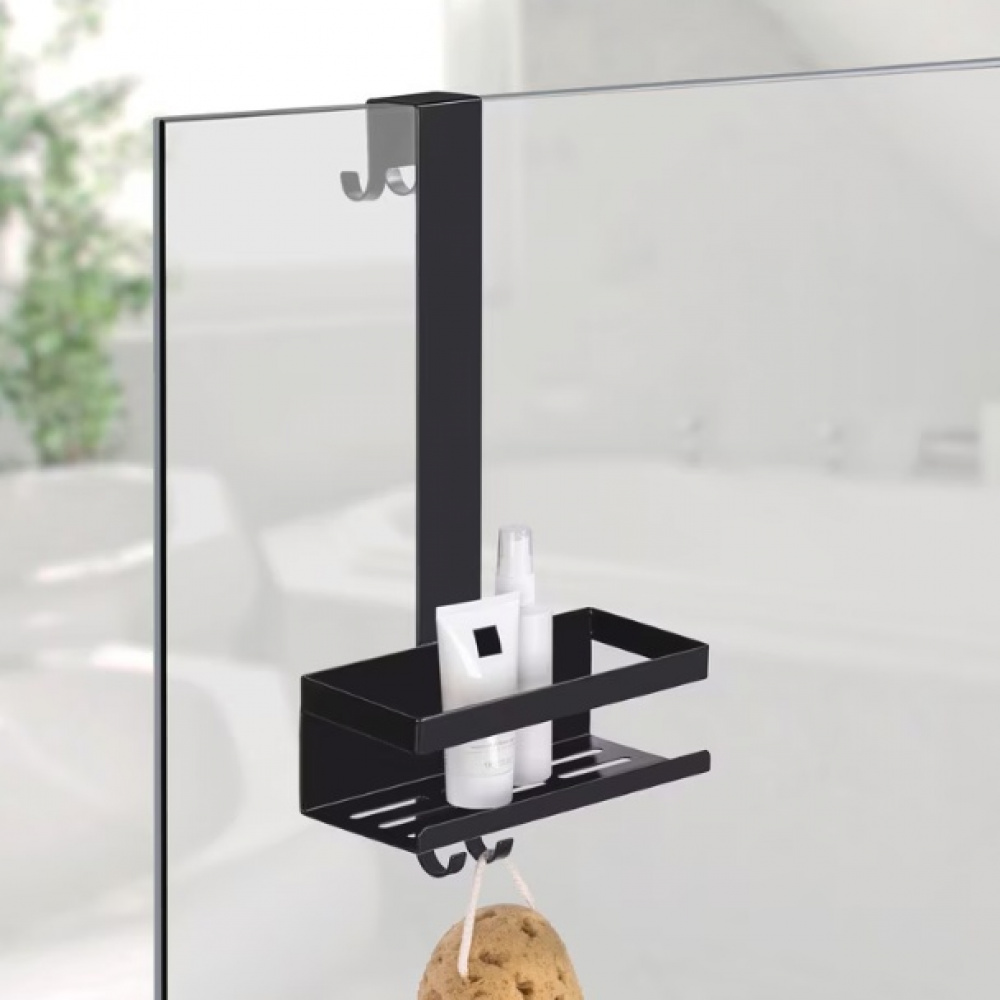 Shower basket in metal, Over door, BRIBANO UNO CADDY, Black in the group Storage / Bathroom storage / Bath and shower caddies at SmartaSaker.se (40522)