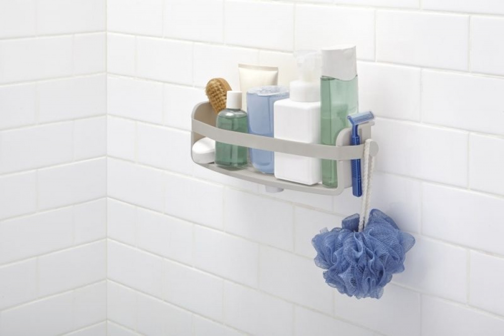 Shower basket with suction cups, FLEX GEL-LOCK, 10 x 33 x H 8 cm, Umbra, Grey in the group Storage / Bathroom storage / Bath and shower caddies at SmartaSaker.se (40523)