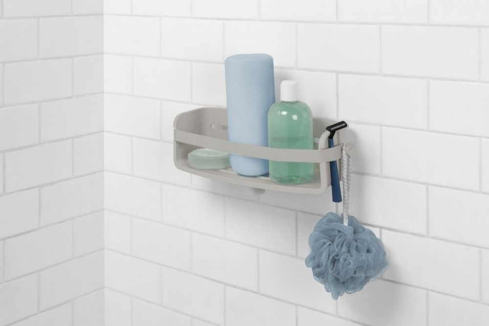 Shower basket with suction cups, FLEX GEL-LOCK, 10 x 33 x H 8 cm, Umbra, Grey in the group Storage / Bathroom storage / Bath and shower caddies at SmartaSaker.se (40523)