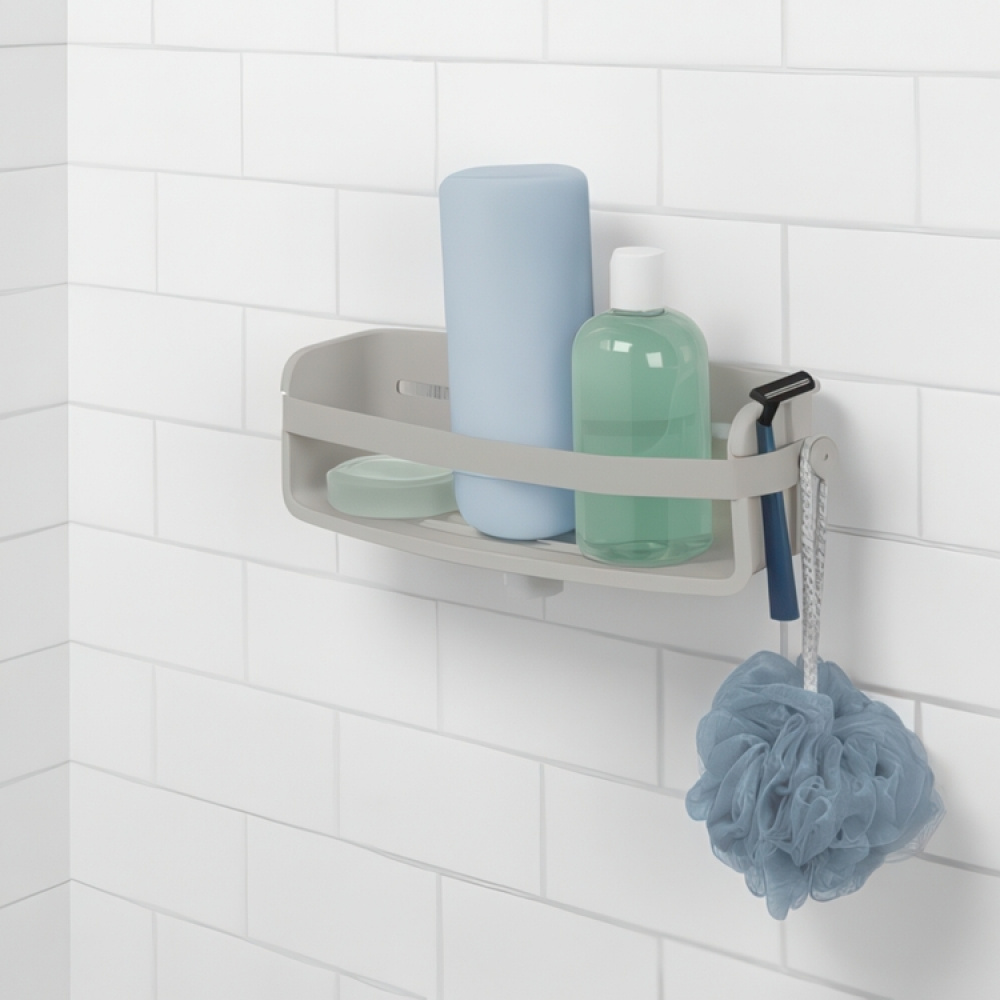 Shower basket with suction cups, FLEX GEL-LOCK, 10 x 33 x H 8 cm, Umbra, Grey in the group Storage / Bathroom storage at SmartaSaker.se (40523)