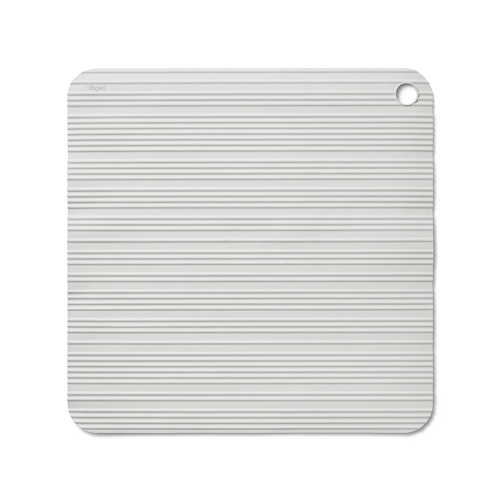 Shower Mat in Natural Rubber, STRIPED SHOWER MAT, 50 x 50cm, Light Grey in the group Storage / Bathroom storage at SmartaSaker.se (40528)