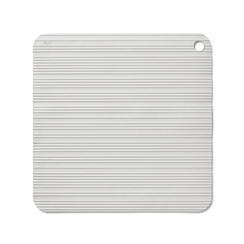 Shower Mat in Natural Rubber, STRIPED SHOWER MAT, 50 x 50cm, Light Grey in the group Storage / Bathroom storage at SmartaSaker.se (40528)
