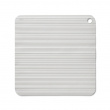 Shower Mat in Natural Rubber, STRIPED SHOWER MAT, 50 x 50cm, Light Grey