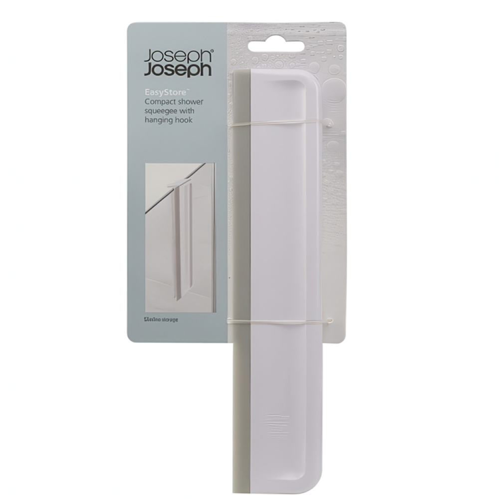 Shower Squeegee with hook, EASY-STORE COMPACT, Joseph Joseph, Light Grey in the group Storage / Bathroom storage at SmartaSaker.se (40530)