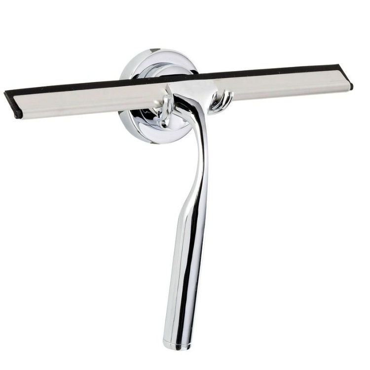 Squeegee with hooks, TERNI, 24,5 x H 16,5 cm, Chrome in the group Storage / Bathroom storage at SmartaSaker.se (40531)
