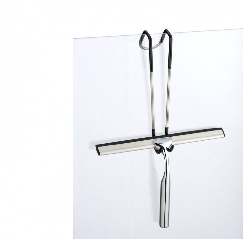 Squeegee with hooks, TERNI, 24,5 x H 16,5 cm, Chrome in the group Storage / Bathroom storage at SmartaSaker.se (40531)