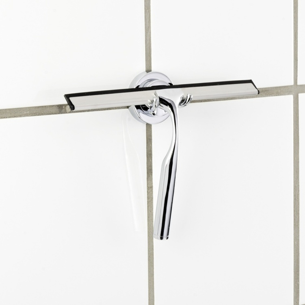 Squeegee with hooks, TERNI, 24,5 x H 16,5 cm, Chrome in the group Storage / Bathroom storage at SmartaSaker.se (40531)