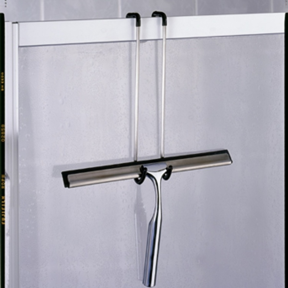 Squeegee with hooks, TERNI, 24,5 x H 16,5 cm, Chrome in the group Storage / Bathroom storage at SmartaSaker.se (40531)