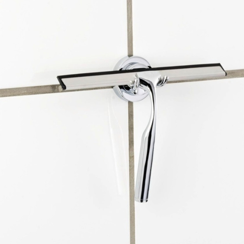Squeegee with hooks, TERNI, 24,5 x H 16,5 cm, Chrome in the group Storage / Bathroom storage at SmartaSaker.se (40531)