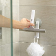 Shower Squeegee with suction-cup & hook, EASY-STORE SLIMLINE, Joseph Joseph, White Shower Squeegee with suction-cup & hook, EASY-STORE SLIMLINE, Joseph Joseph, White