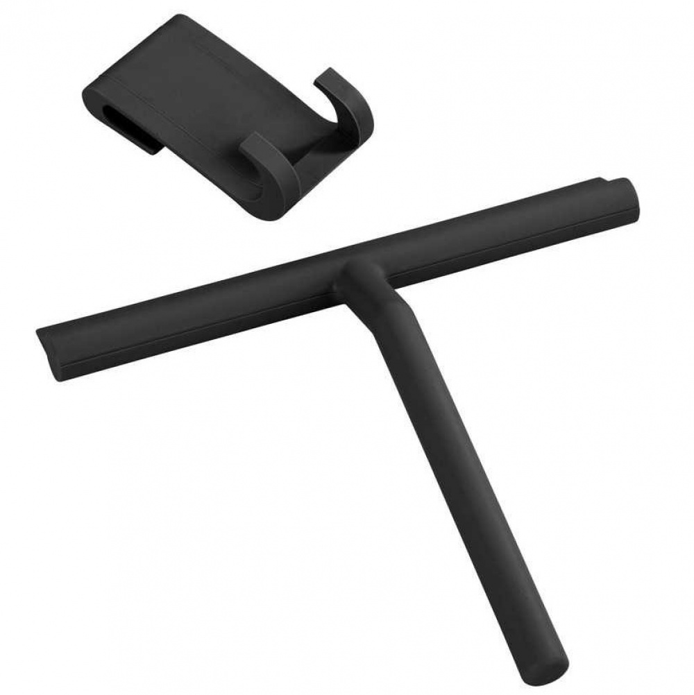 Shower Squeegee with over-door hook, MOLA, Black in the group Storage / Bathroom storage at SmartaSaker.se (40534)