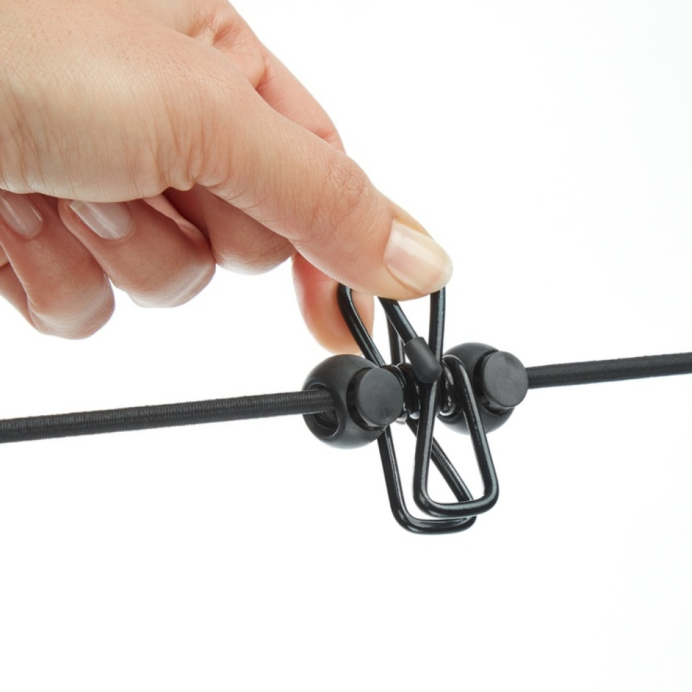 Universal elastic cord, 12 clips, ELASTICA, 2 - 4 m, Black in the group Storage / Laundry and care / Drying racks at SmartaSaker.se (40538)