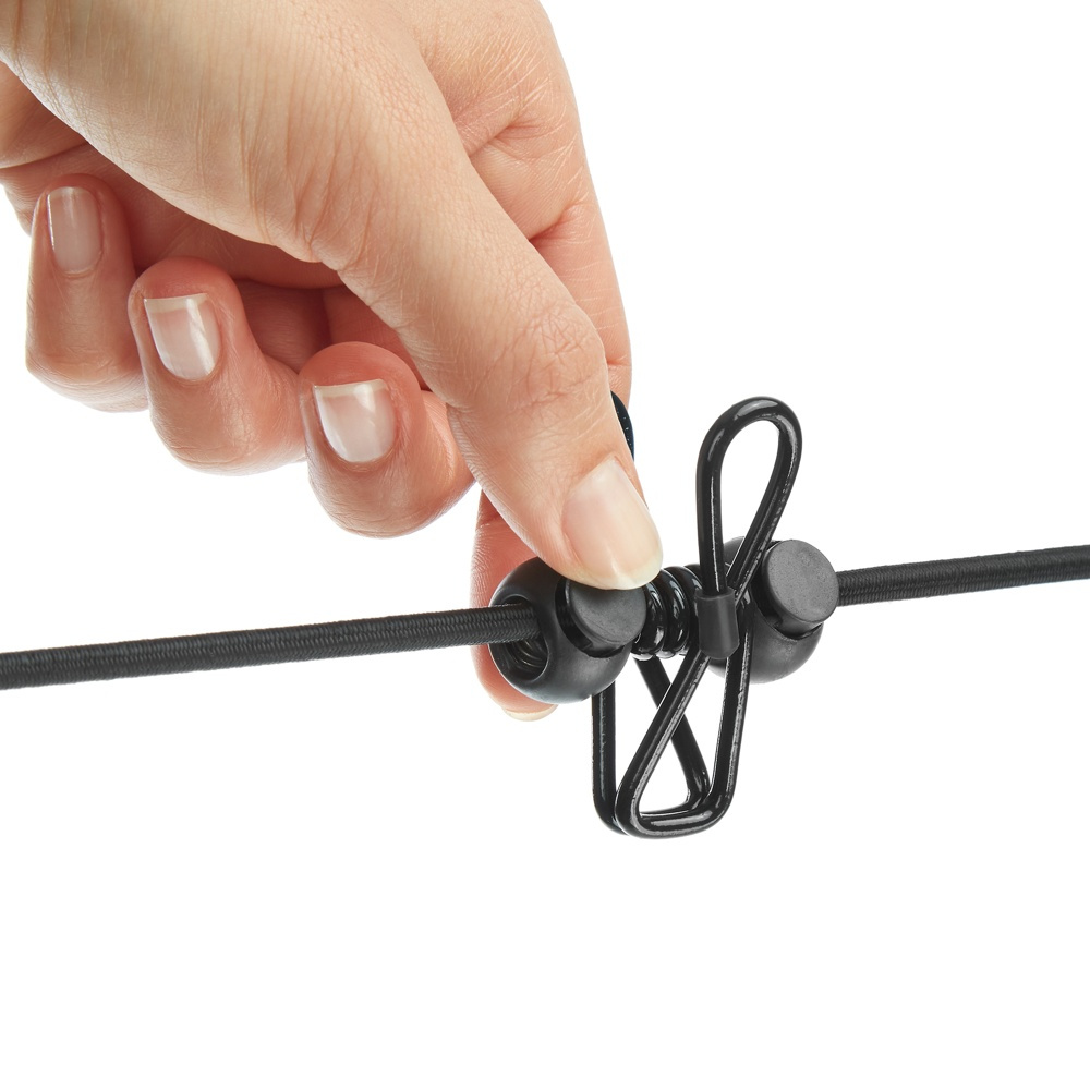 Universal elastic cord, 12 clips, ELASTICA, 2 - 4 m, Black in the group Storage / Laundry and care / Drying racks at SmartaSaker.se (40538)