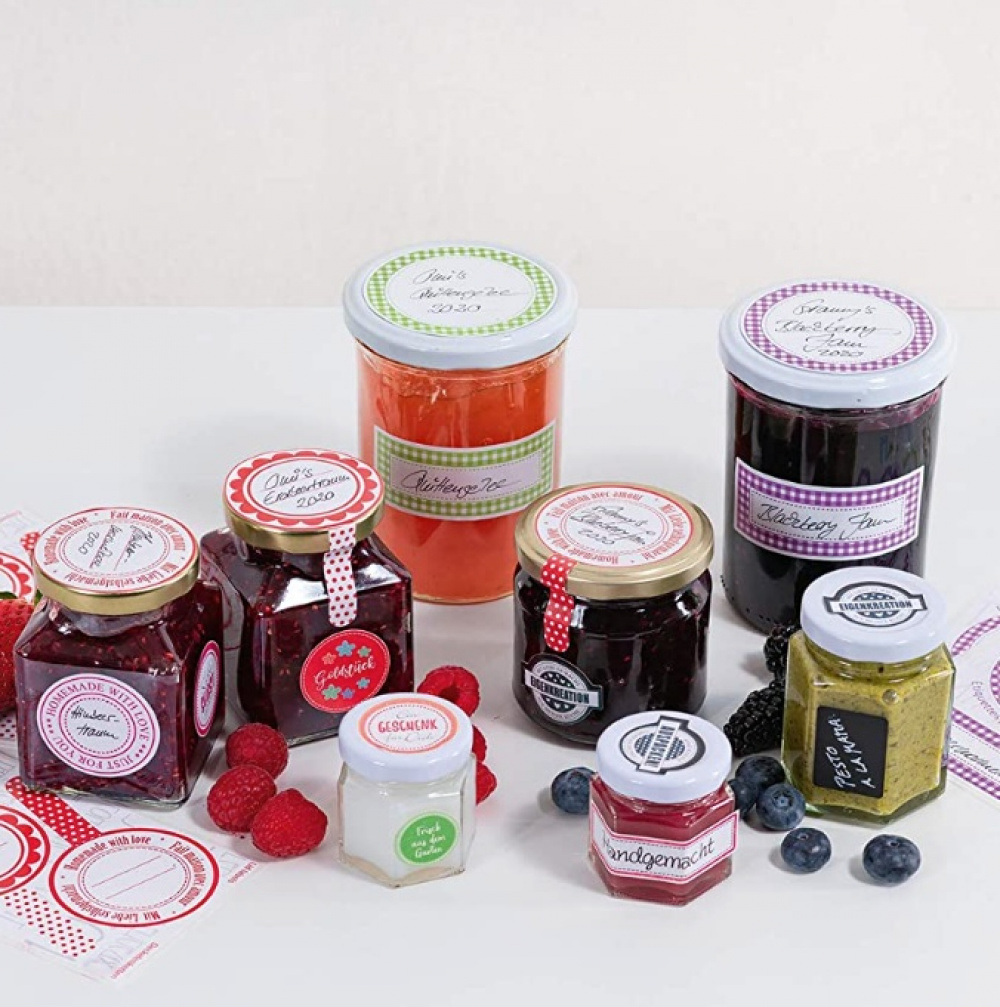 Kitchen Labels for Lids, 9 psc, HERMA LID LABELS, Ø 4,4 cm, Green in the group Storage / Magnets and adhesives / Signs and labels at SmartaSaker.se (40553)