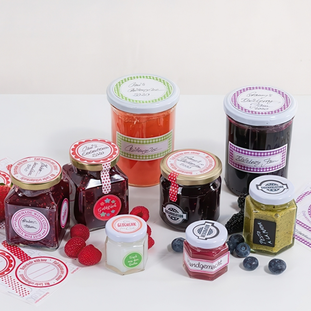 Kitchen Labels for Lids, 9 psc, HERMA LID LABELS, Ø 4,4 cm, Green in the group Storage at SmartaSaker.se (40553)