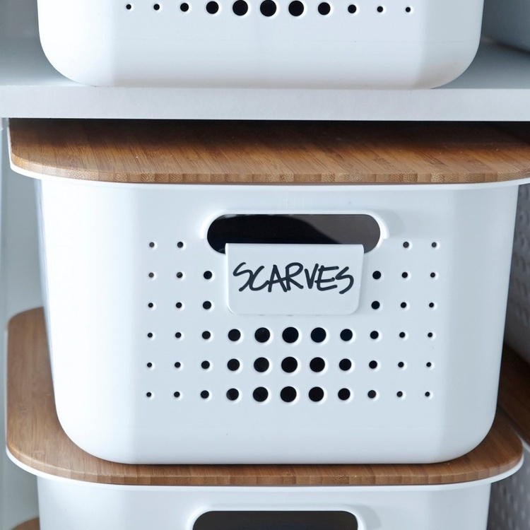 Labels, Set of 2, SMARTSTORE BASKETS TAGS, 6,5 x H 3,5 cm, White in the group Storage / Magnets and adhesives / Signs and labels at SmartaSaker.se (40554)