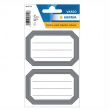 Labels, Self-adhesive, 12 psc, GREY LINED FRAME LARGE, 82 x 55 mm, White / Grey Labels, Self-adhesive, 12 psc, GREY LINED FRAME LARGE, 82 x 55 mm, White / Grey