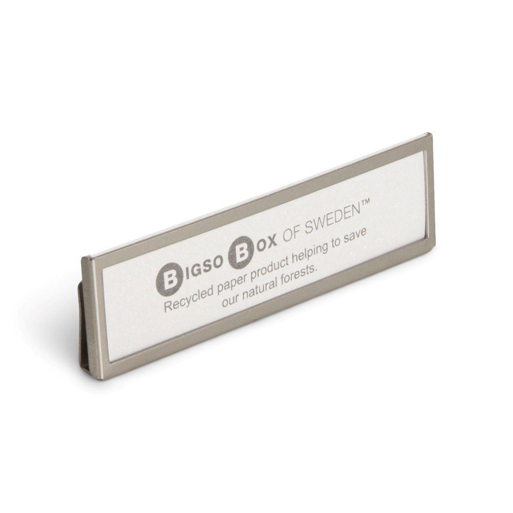 Label holders, Set of 4, Metal, BIGSO HORIZONTAL LABEL HOLDER, 6,8 x H 2,3 cm, Soft gold in the group Storage / Magnets and adhesives / Signs and labels at SmartaSaker.se (40558)