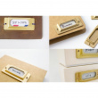 Label holders, Set of 6, TRC LABEL PLATES, 4,4 x H 1,8 cm, Brass