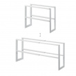 Expandable Shoe Rack in Metal, LINE 2-TIERED, 38 ~ 70 x 15 x H 30 cm, Yamazaki, White Expandable Shoe Rack in Metal, LINE 2-TIERED, 38 ~ 70 x 15 x H 30 cm, Yamazaki, White