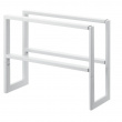 Expandable Shoe Rack in Metal, LINE 2-TIERED, 38 ~ 70 x 15 x H 30 cm, Yamazaki, White Expandable Shoe Rack in Metal, LINE 2-TIERED, 38 ~ 70 x 15 x H 30 cm, Yamazaki, White