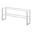 Expandable Shoe Rack in Metal, LINE 2-TIERED, 38 ~ 70 x 15 x H 30 cm, Yamazaki, White Expandable Shoe Rack in Metal, LINE 2-TIERED, 38 ~ 70 x 15 x H 30 cm, Yamazaki, White