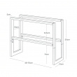 Expandable Shoe Rack in Metal, LINE 2-TIERED, 38 ~ 70 x 15 x H 30 cm, Yamazaki, White Expandable Shoe Rack in Metal, LINE 2-TIERED, 38 ~ 70 x 15 x H 30 cm, Yamazaki, White