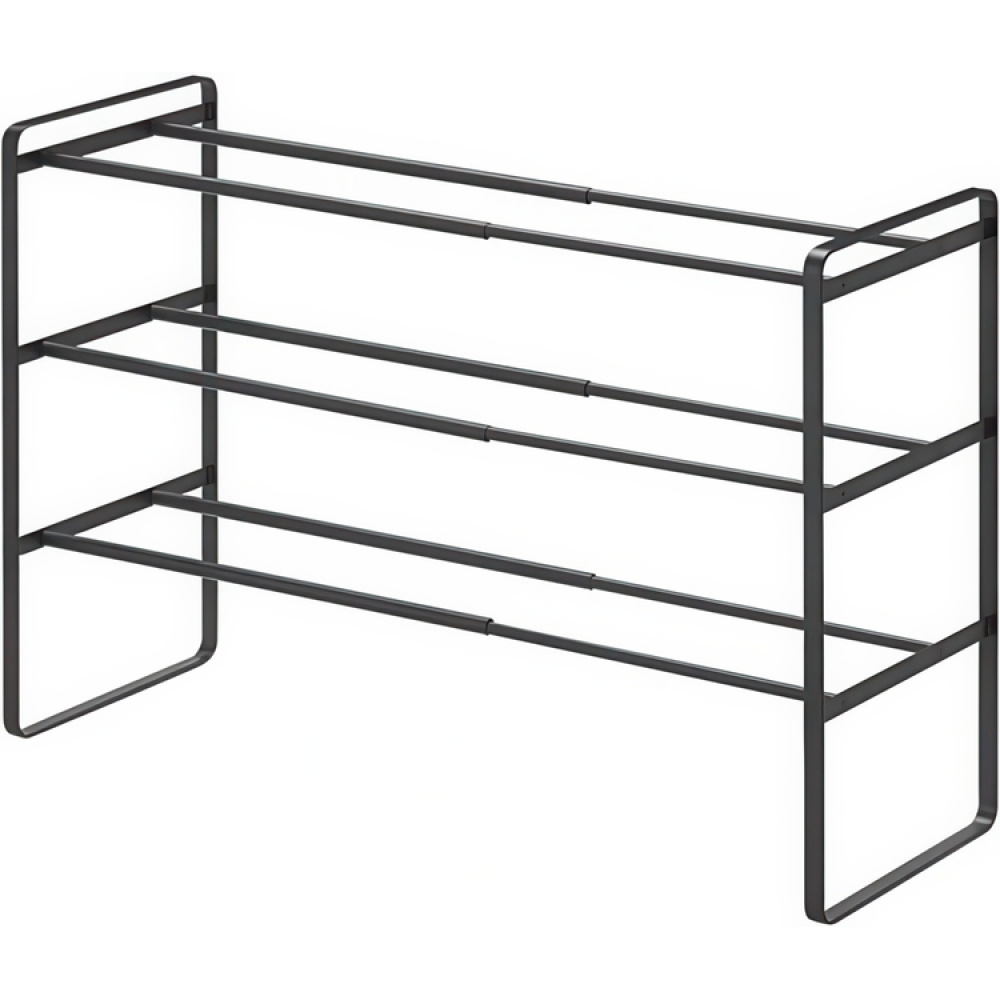 Expandable Shoe Rack in Metal, Stackable, FRAME 3-TIERED, Yamazaki, Black in the group Storage / Hallway storage / Shoe racks at SmartaSaker.se (40563)
